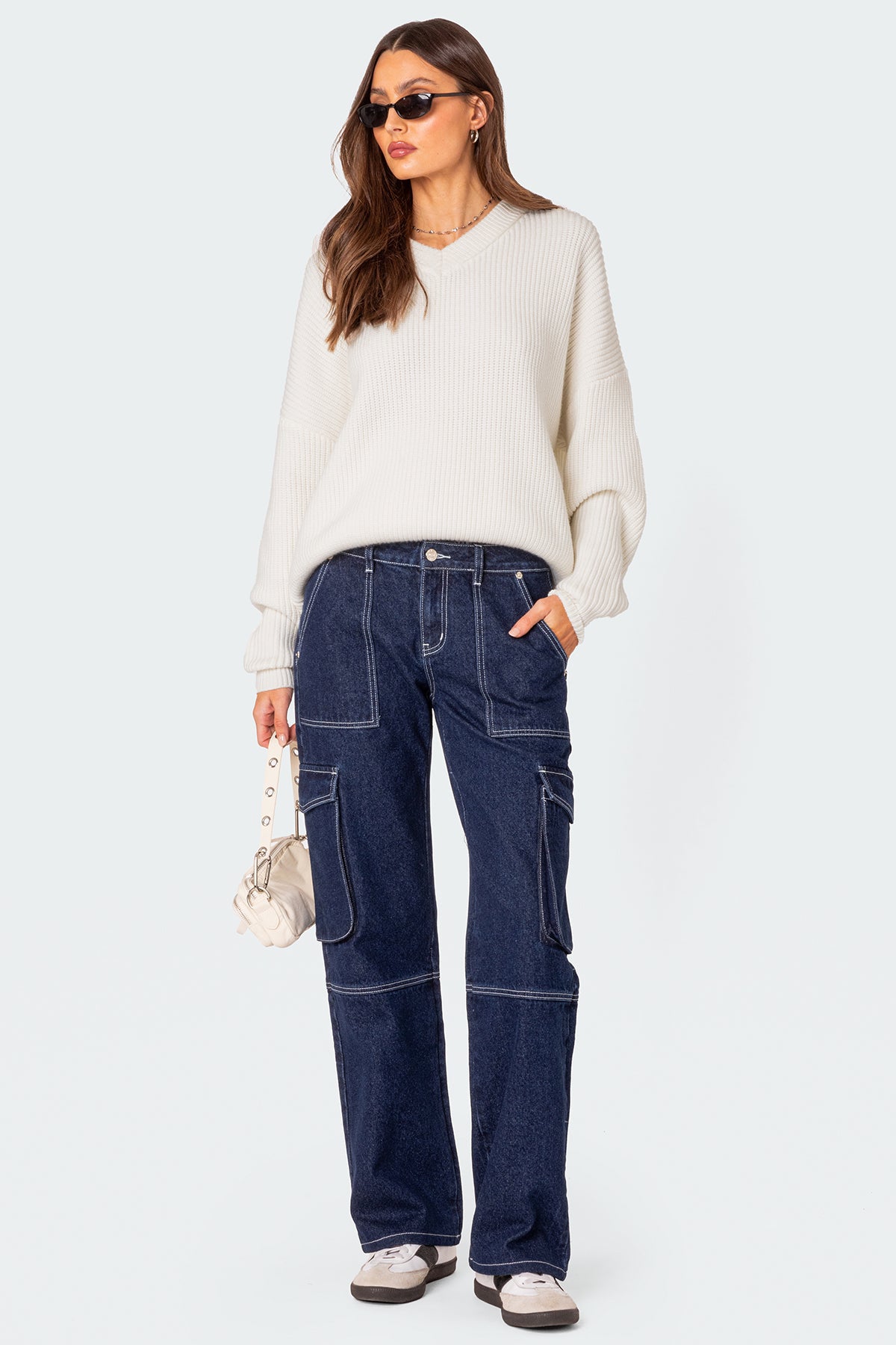 Alyssa Stitch Cargo Jeans