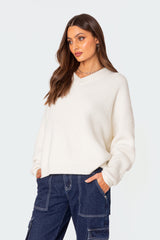 Denny Oversized V Neck Sweater