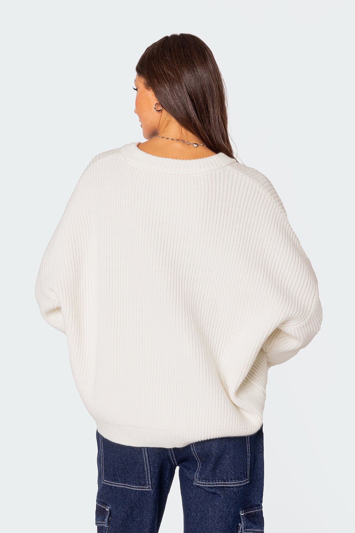 Denny Oversized V Neck Sweater