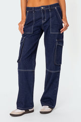 Alyssa Stitch Cargo Jeans