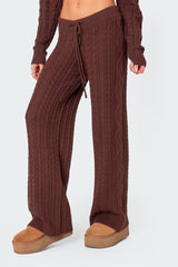 Jelena Relaxed Cable Knit Pants