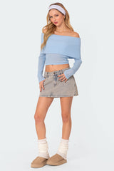 Lili Fold Over Knit Top