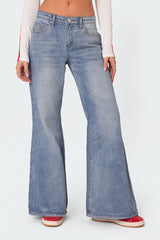 Low Rise Wide Leg Jeans