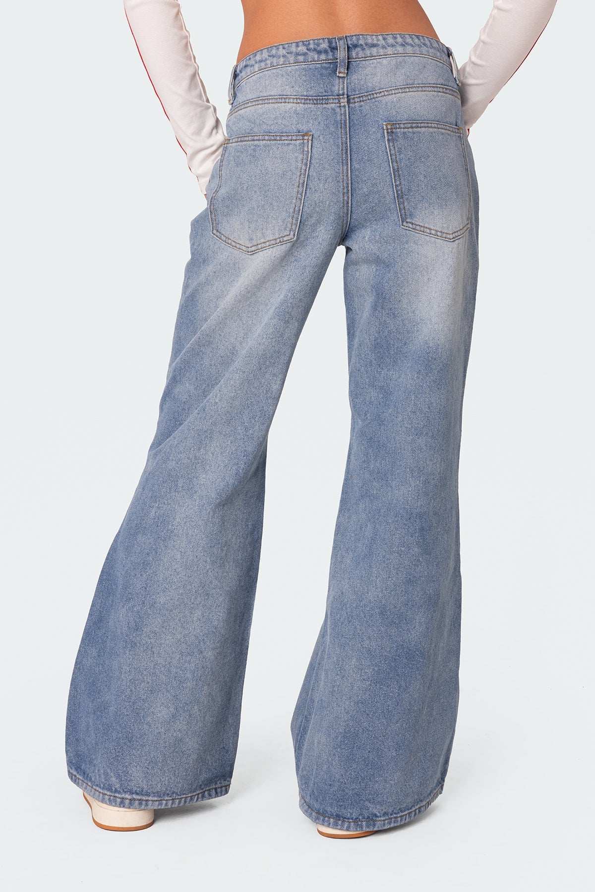 Low Rise Wide Leg Jeans