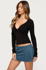 Doron V Neck Long Sleeve Top