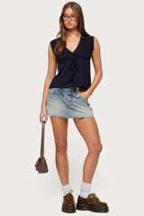 Rusanna V Neck Babydoll Top