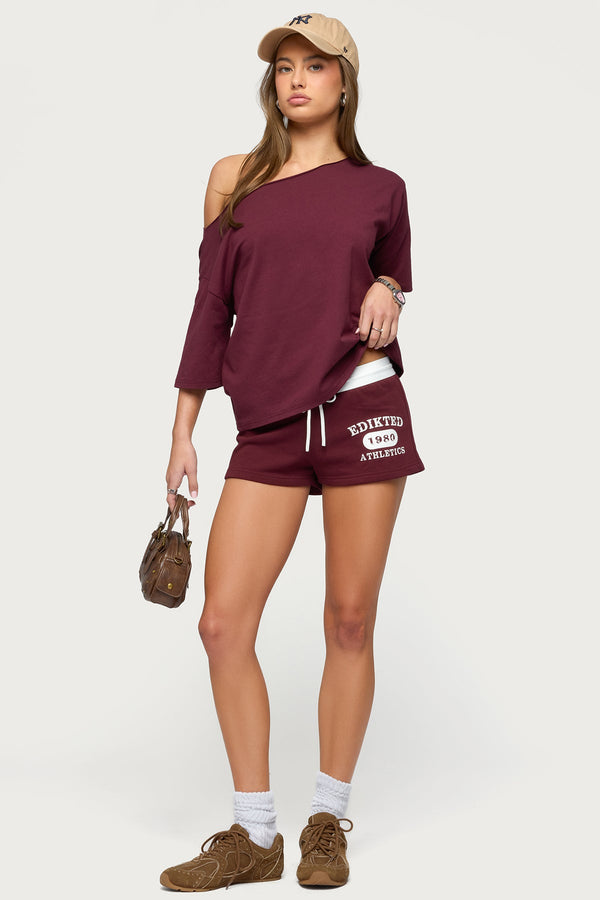 Edikted Athlete Contrast Micro Shorts