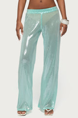 Avalee Sequin Wide Leg Trousers