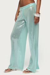 Avalee Sequin Wide Leg Trousers