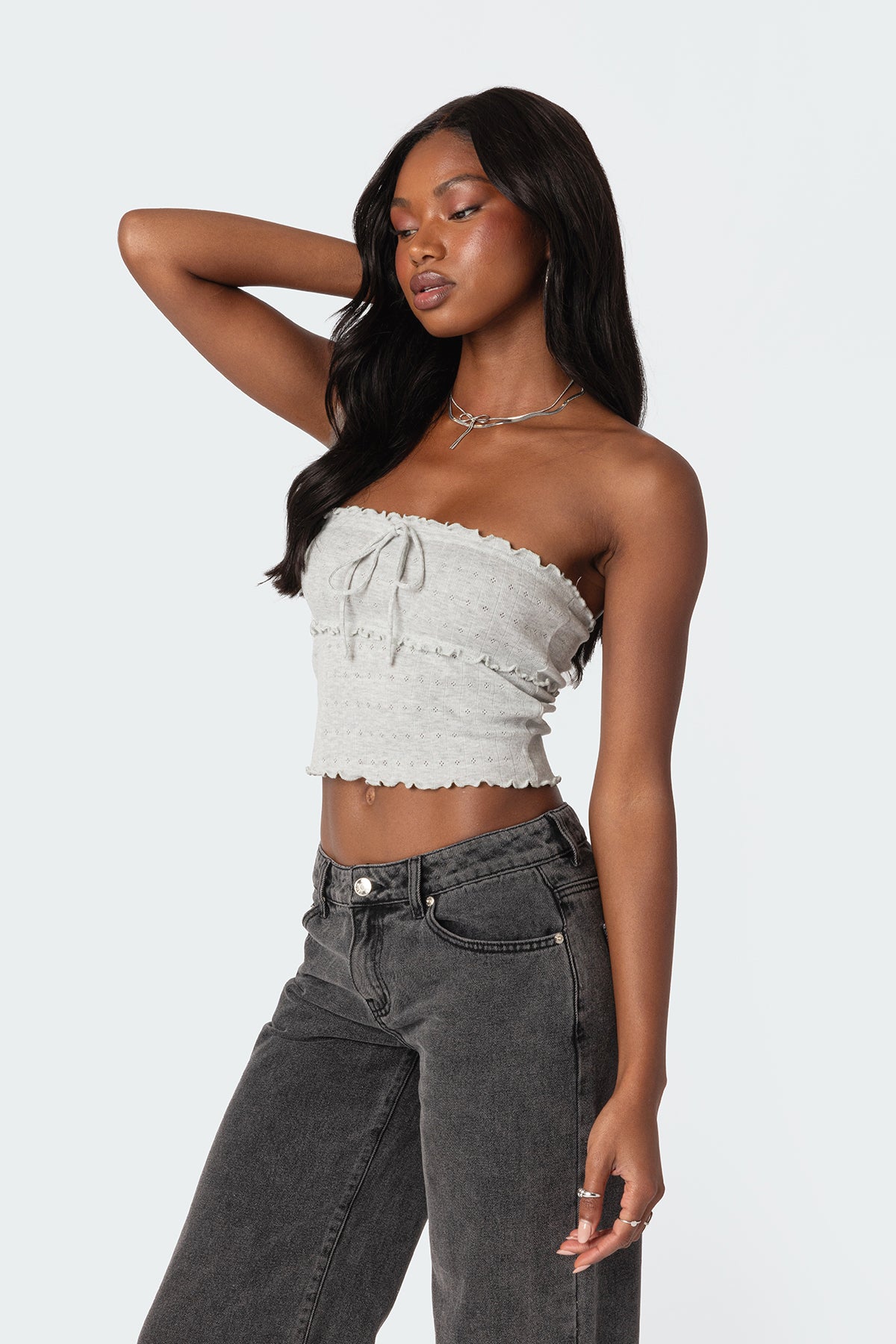 Savannah Pointelle Tube Top