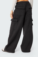 Wide Leg Cargo Sweatpants