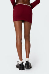 Seline Ribbon Trim Mini Skirt