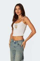 Divine Hearts Pointelle Tank Top