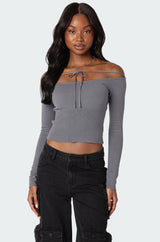 Jane Tie Front Knit Top