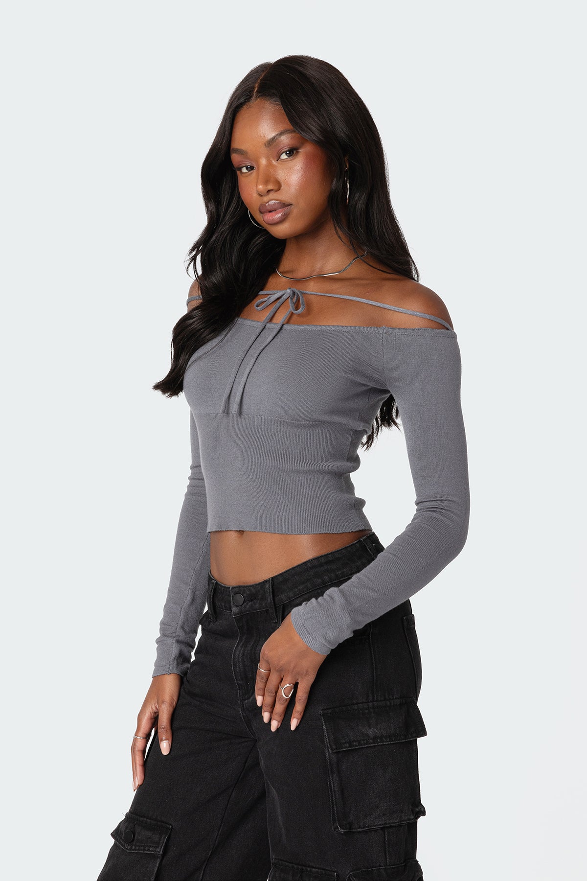 Jane Tie Front Knit Top