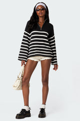 Oversized Quarter Zip Sweater