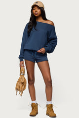 Juana Off Shoulder Lightweight Sweatshirt
