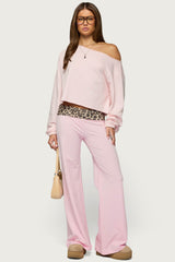 Leopard Foldover Trousers