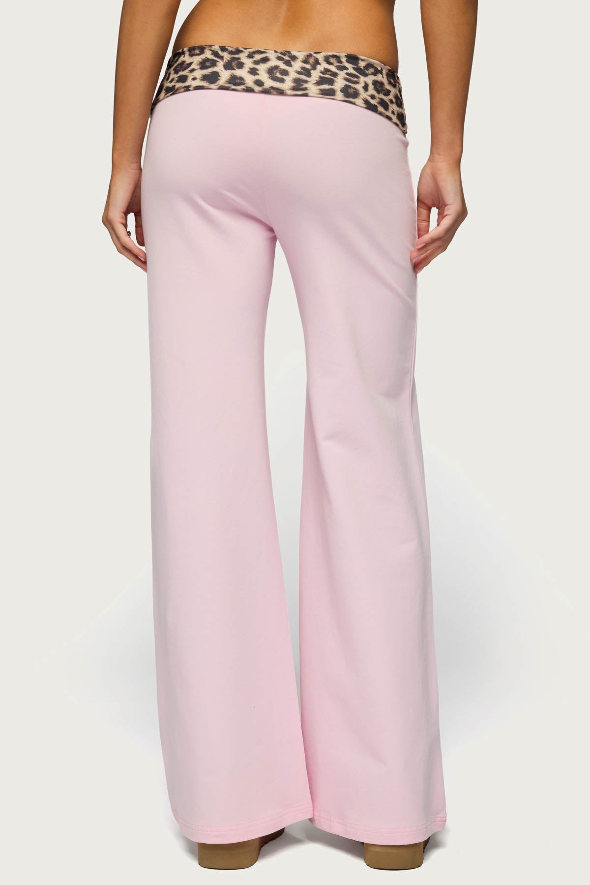 Leopard Foldover Trousers