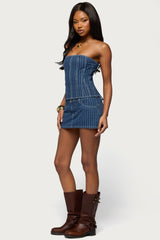 Camelia Denim Mini Skort