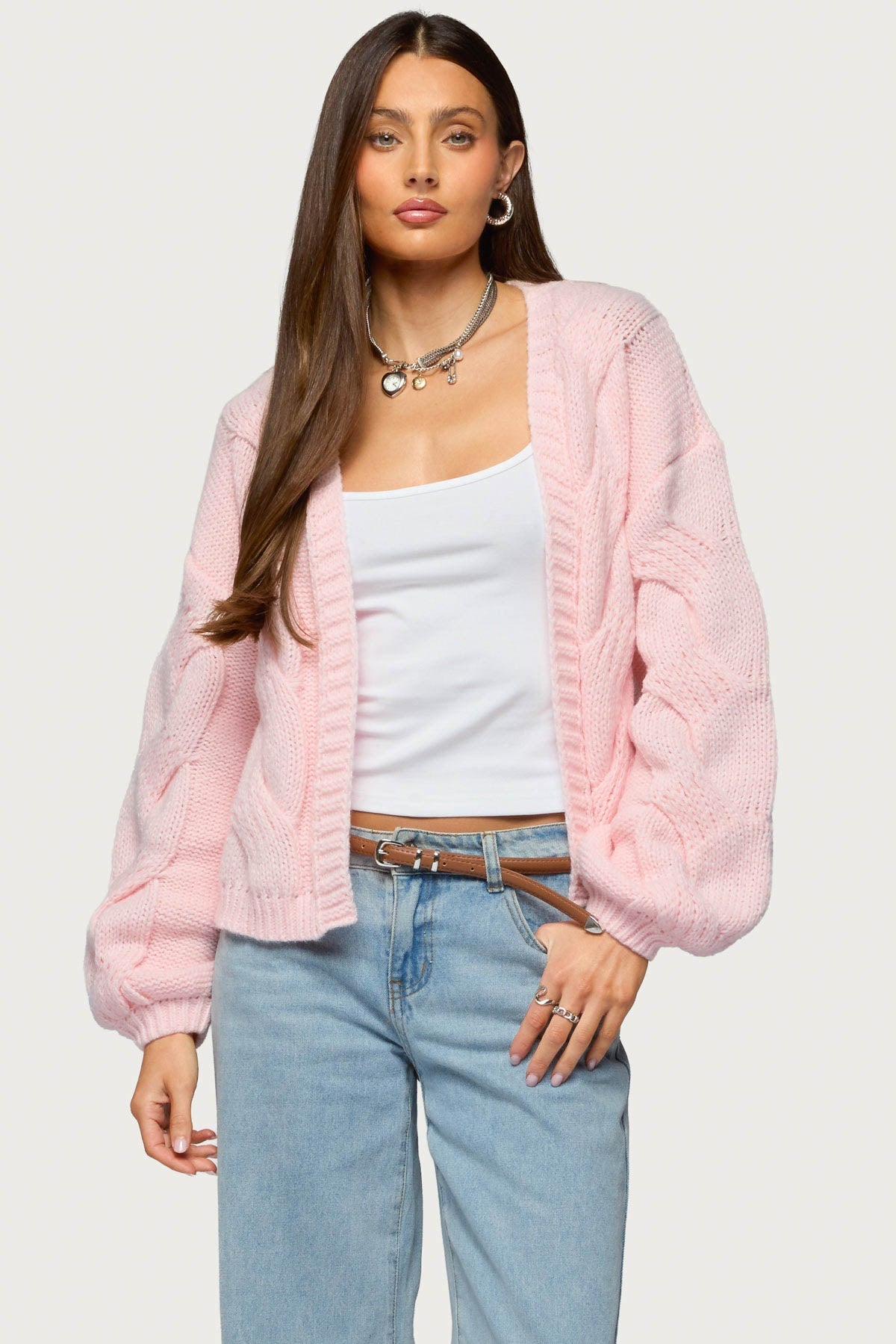 Braiden Chunky Cable Knit Cardigan