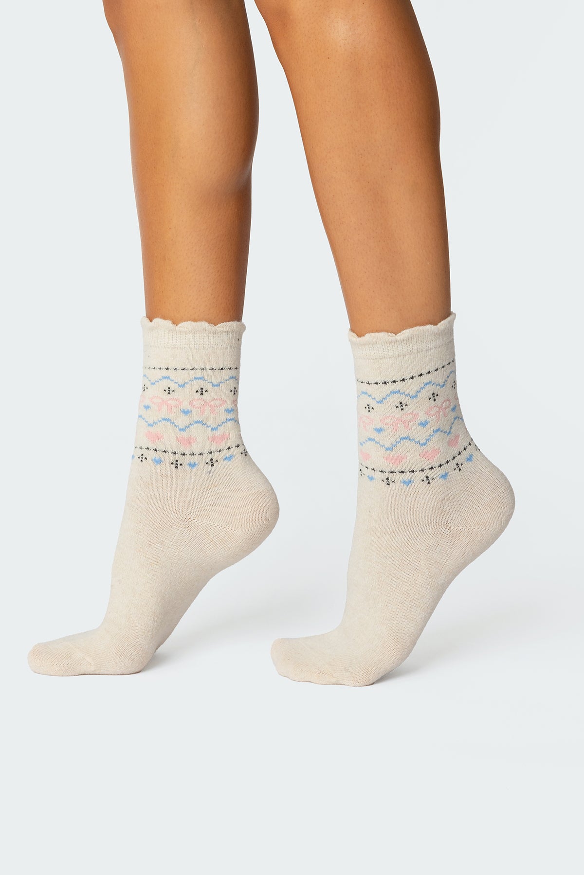 Bow & Heart Socks