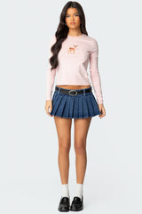 Bambi Bow Long Sleeve Top