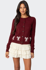 Rona Bow Knit Cardigan