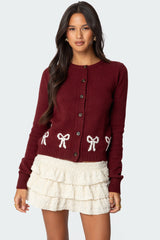 Rona Bow Knit Cardigan