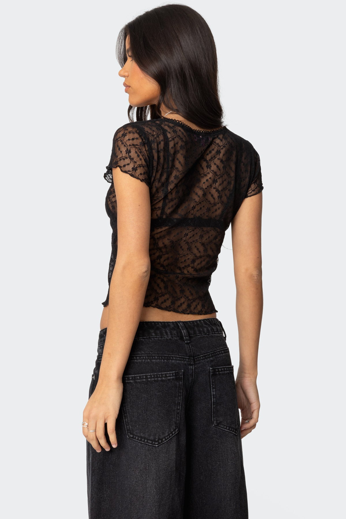 Julie Sheer Lace Top