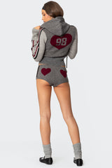 Heart Knit Micro Shorts