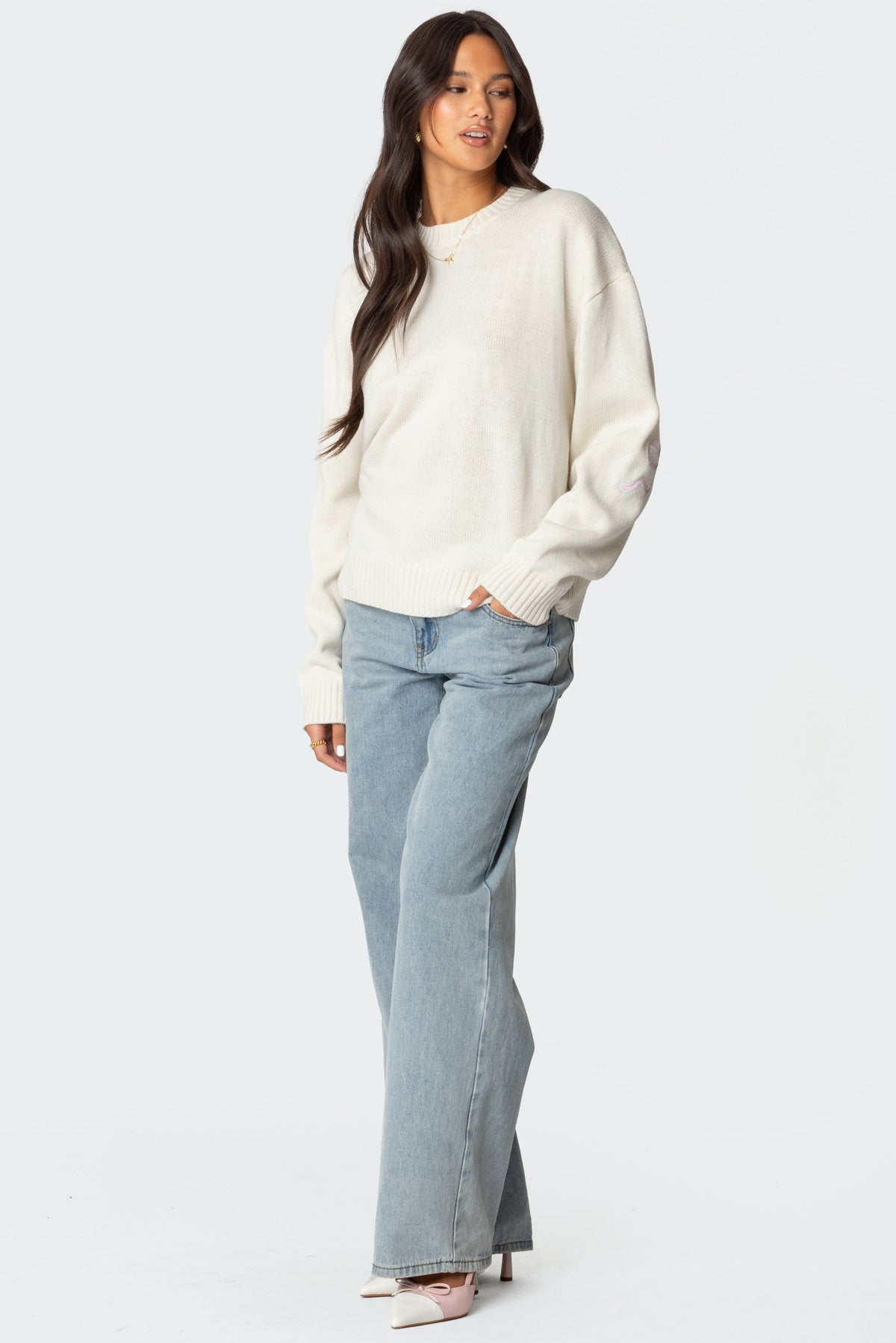 Rutie Bow Patch Sweater