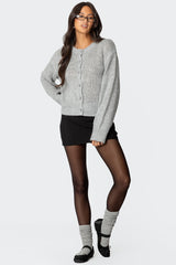 Freida Fuzzy Knit Cardigan