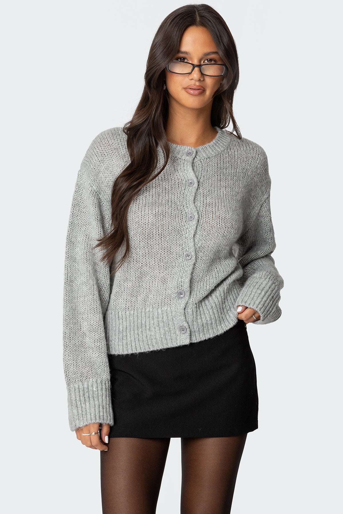 Freida Fuzzy Knit Cardigan