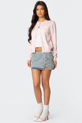 Bowdie Washed Denim Mini Skirt