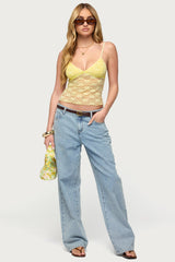 Eira Sheer Lace Tank Top