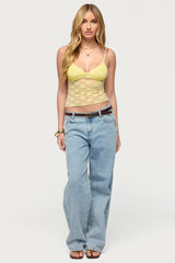 Eira Sheer Lace Tank Top