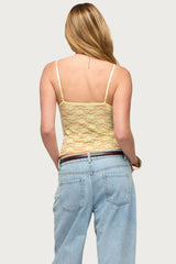 Eira Sheer Lace Tank Top