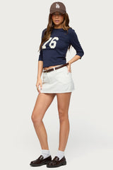 Spencer Low Rise Denim Micro Skirt