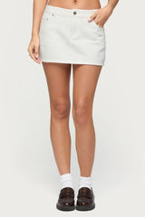 Spencer Low Rise Denim Micro Skirt
