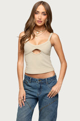 Karin Cut Out Ribbed Tank Top