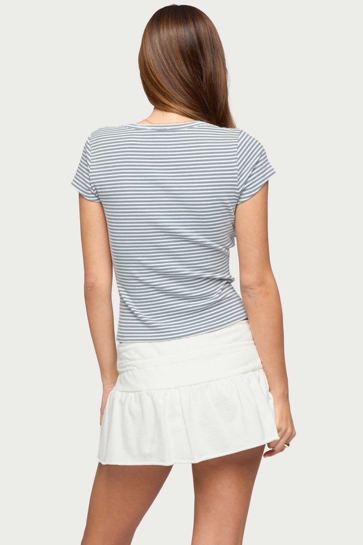 Kady Striped Henley T Shirt