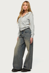 Patricia Studded Zip Up Hoodie