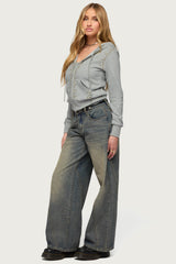 Patricia Studded Zip Up Hoodie