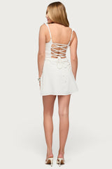 Cristina Ruffle Flare Mini Dress