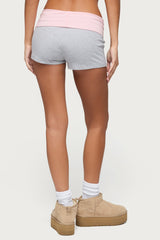 Emmey Contrast Foldover Shorts