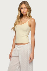 Aspyn V Neck Ribbed Tank Top