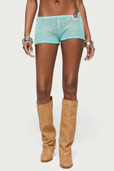 Sarina Sequin Knit Micro Shorts