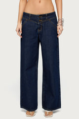 Petite Meredith Low Rise Wide Leg Jeans