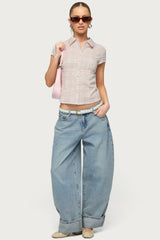 Petite Kella Low Rise Baggy Jeans